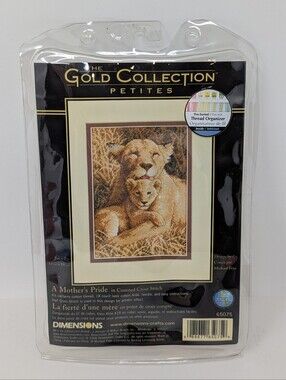 Dimensions Gold Collection Petites Lion Cub "A Mother's Pride" Cross Stitch Kit
